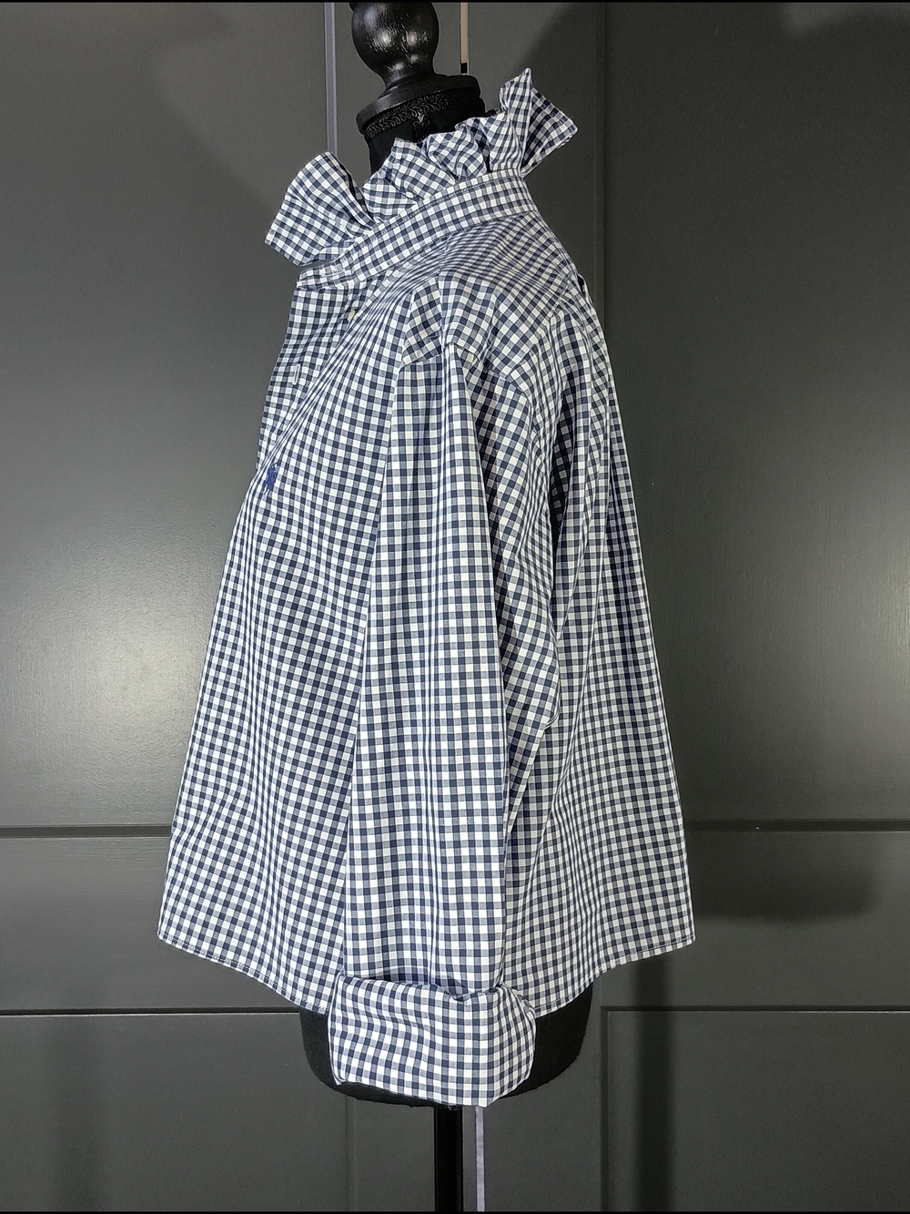 Upcycled Women's Ralph Lauren Ruffled Collar Shirt - Picture 4 of 8